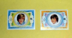 Comoro Islands-546-7, MNH Complete Set-Prin. Diana-SCV-$5.75