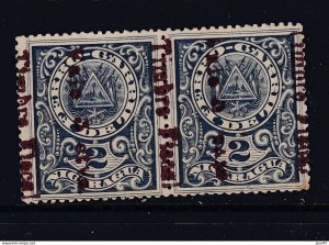 Nicaragua 1911 0.5/5c/2cMi 267va Shifted Ovprnt in different color 16027