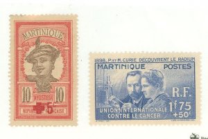 Martinique #B1-B2 Unused Single (Complete Set)