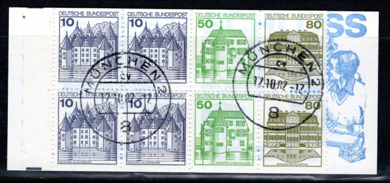 Germany Bund Scott # 1231c, used, stamp booklet Michel # MH24b