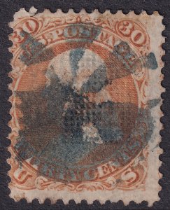 #100 Used, Fine, Fancy cancel,bold grill (CV $1000 - ID36873) - Joseph Luft