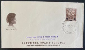 1940 Apia Western Samoa First Day Cover FDC To Lautoka Fiji Belle Of The Village