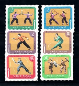 Vietnam 1968 MNH Stamps Scott 515-520 Sport Martial Arts