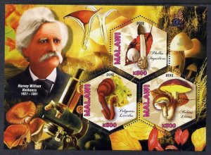 MALAWI - 2012 - Fungi, H. W. Harkness - Perf 3v Sheet - MNH - Private Issue