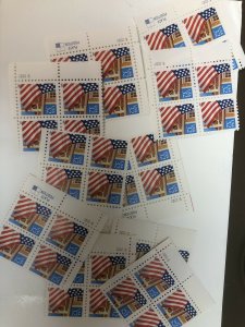 10 2897 Flag Over Porch Plate Block #S2222 Durland Catalog $25 Each MNH