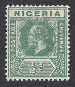 Nigeria Sc# 1 MH 1914-1927 ½p King George V