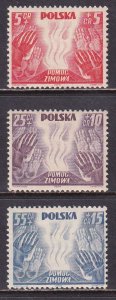 Poland 1938-9 Sc B32-B34 Winterhelp Issue Stamp MNH