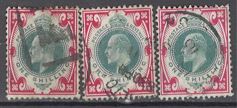 COLLECTION LOT OF #1050 GREAT BRITAIN #138a*3 1911 CLEARANCE CV=$210