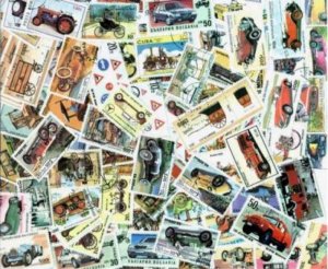 Automobiles & Motor Vehicle Stamp Collection - 200 Different Stamps