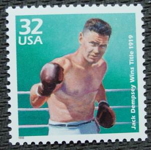 US #3183m, MNH Single, Jack Dempsey, SCV $.80