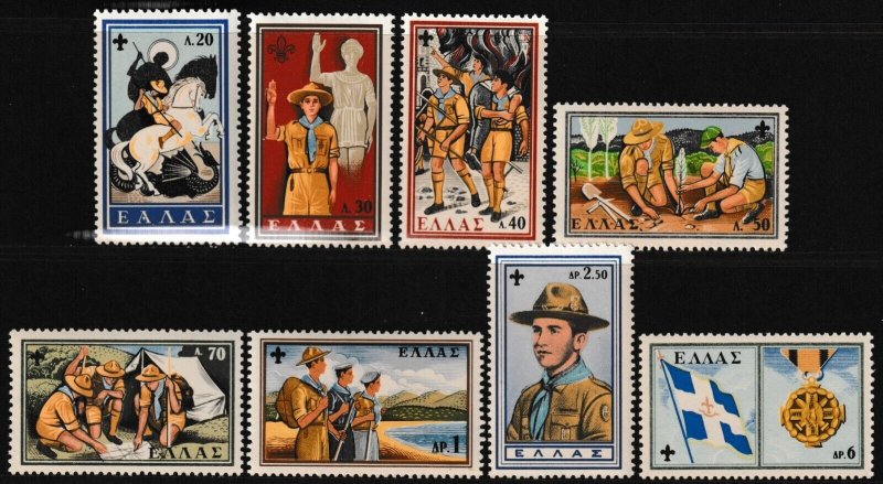 EDSROOM-14293 Greece 669-76 MNH 1960 Complete Boy Scouts