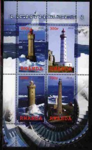 RWANDA - 2010 -  Lighthouses #1 - Perf 4v Sheet - MNH-Private Issue