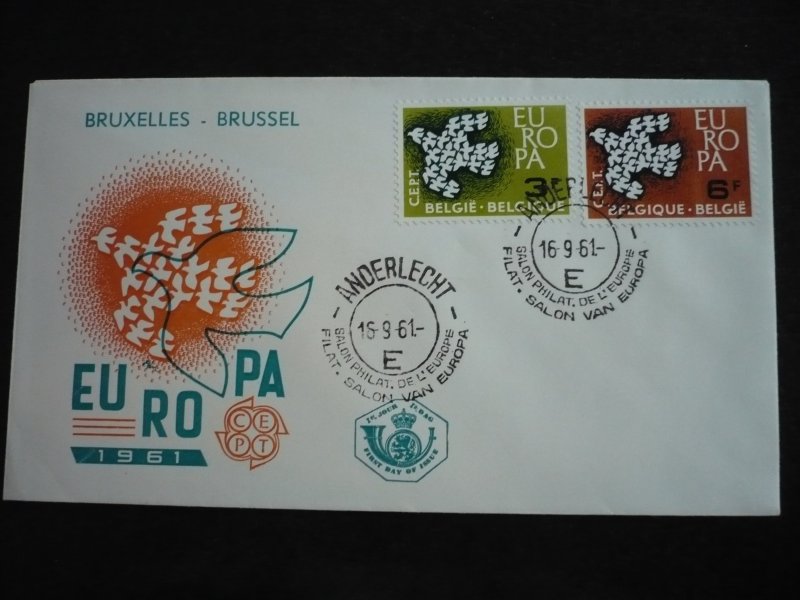 Europa 1961 - Belgium - Set - First Day Cancellation