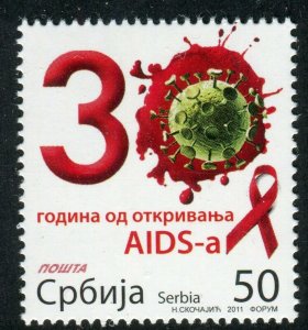 0408 SERBIA 2011 - Struggle Against AIDS - MNH Set