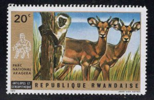 RWANDA Scott 444 Unused 1972 wildlife stamp