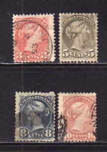 Canada 41-42, 44-45 U Small Queen Victoria