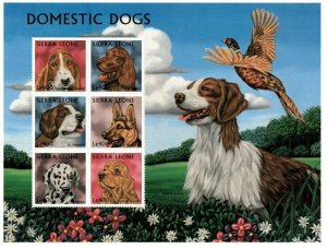 Sierra Leone 1997 - Domestic Dogs, Hound, Shepherd - Sheet of 6v - 2067 - MNH