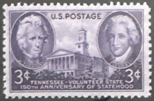 Scott #941 1946 3¢ 150th Anniversary of Tennessee Statehood MNH OG VF