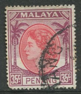 STAMP STATION PERTH Penang #40 QEII Definitive Used 1954-1955