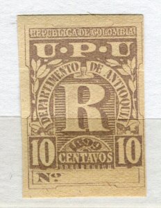 COLOMBIA ANTIOQUIA 1890s early classic UPU Imperf issue mint 10c. value