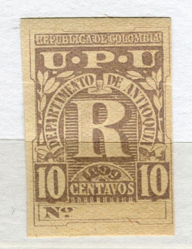 COLOMBIA ANTIOQUIA 1890s early classic UPU Imperf issue mint 10c. value