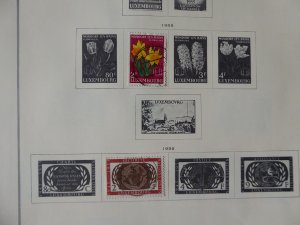 Luxemburg 1874-1966 Stamp Collection on Scott International Stamp Album pages