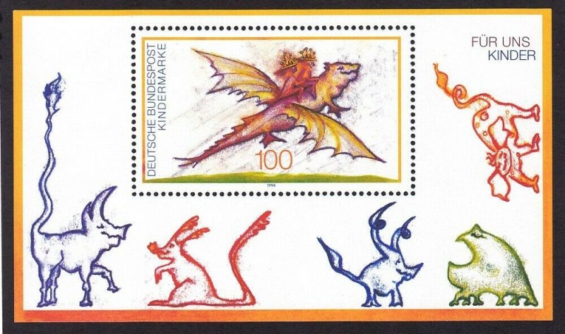 Germany 1869 MNH 1994 Für Uns Kinder - For the Children Souvenir Sheet VF