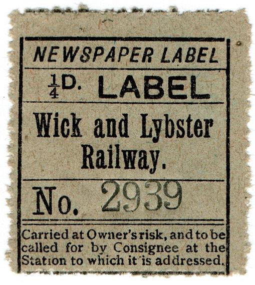(I.B) Wick & Lybster Railway : Newspaper Parcel ¼d