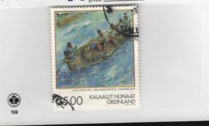 1999 Greenland SCOTT #341 PAINTING Kalaallit Nunaat  Θ used stamp