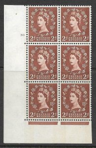 2d Blue Phosphor Cream Typo NB Left cyl 30 No Dot perf A(E/I) UNMOUNTED MINT