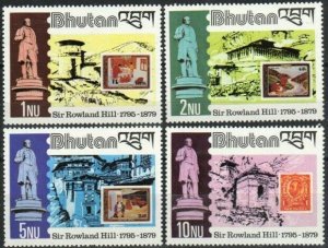 Bhutan Stamp 305-308  - Sir Rowland Hill, death centenary