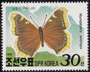 Korea North 1991 MNH Sc #2979 30ch Nymphalis antiopa Butterflies