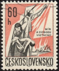 Czechoslovakia 1442A - Used - 60h Peace and Freedom in Vietnam (1967)