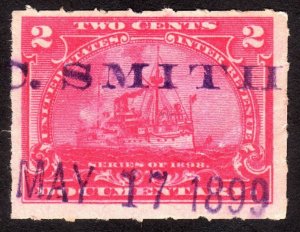 1898, US 2c, Documentary, Used, Sc R164