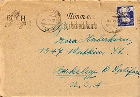 Germany Soviet Zone 50pf Marx 1949 (10b) Chemnitz 4 Nimm ein Postscheckkonto ...