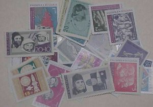 BULGARIA SPACE 60 DIFF. STAMPS also 4 DIFF. UNLISTED STAMPS MINT NH  cat.$80.00