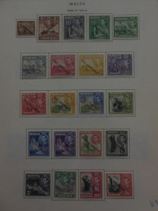 MALTA : A Beautiful & Fresh all Mint collection on album pages. SG Catalog £1831