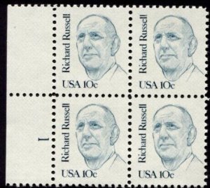1984 Richard Russell Plate Block of 4 10c Postage Stamps, Sc# 1853, MNH, OG