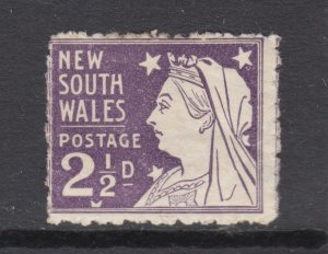 New South Wales SG 296b Sc 100 MOG. 1897 2½p deep purple, Die II, Perf 12, sound