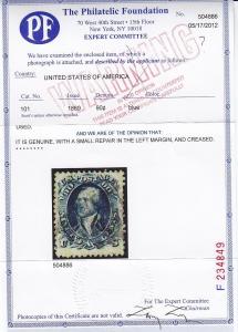 101 VF+ light cancel PF certificate with nice color scv $ 2300 ! see pic !