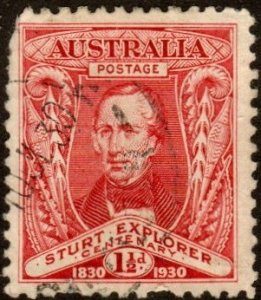 Australia 104 - Used - 1.5p Capt. Charles Sturt (1930) (cv $1.25)