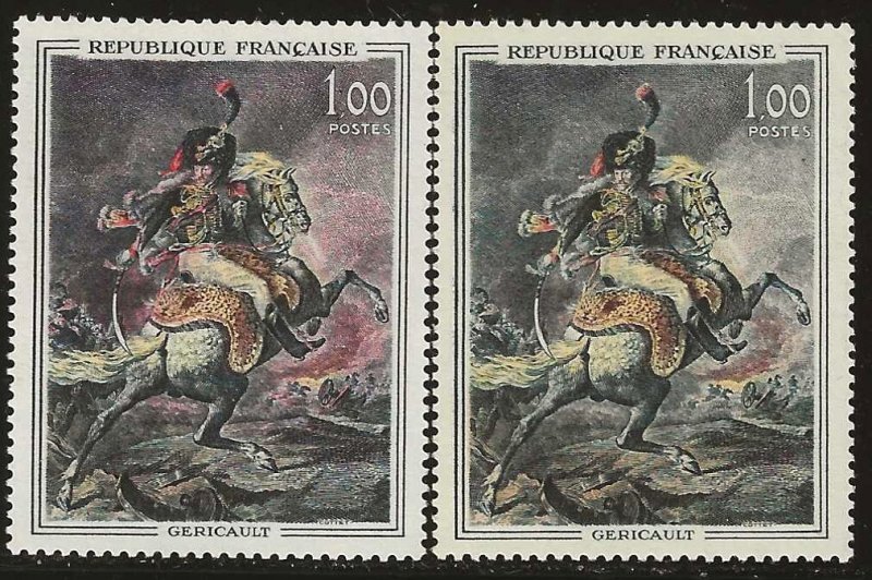 France #1051   MNH  missing color?