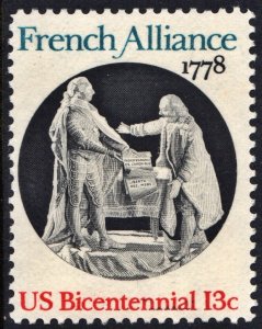 SC#1753 13¢ French Alliance 1778 Single (1978) MNH