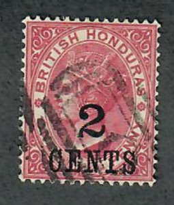 British Honduras #28 used single