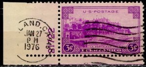 U.S.A.; 1937; Sc. # 801;  Used Single Stamp w/Tab