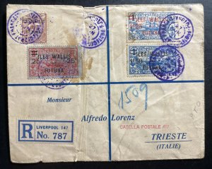 1927 Port Francais Wallis And Futuna Islands Cover To Triest Italy Sc#39