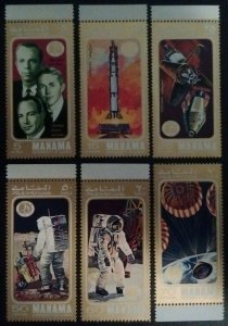 Ajman / Manama Michel 412-417 Apollo 14 Set Mint Never Hinged