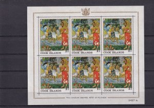 SA24a Cook Islands 1967 Gauguin's Polynesian Paintings mint sheet,.