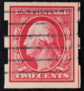 U.S. Used Stamp Scott #384 2c Washington Schermack Perforation, Superb. A Gem!