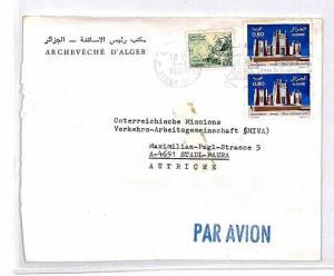 ALGERIA Cover *Alger Gare* Missionary Air Mail MIVA Austria 1978 CM303